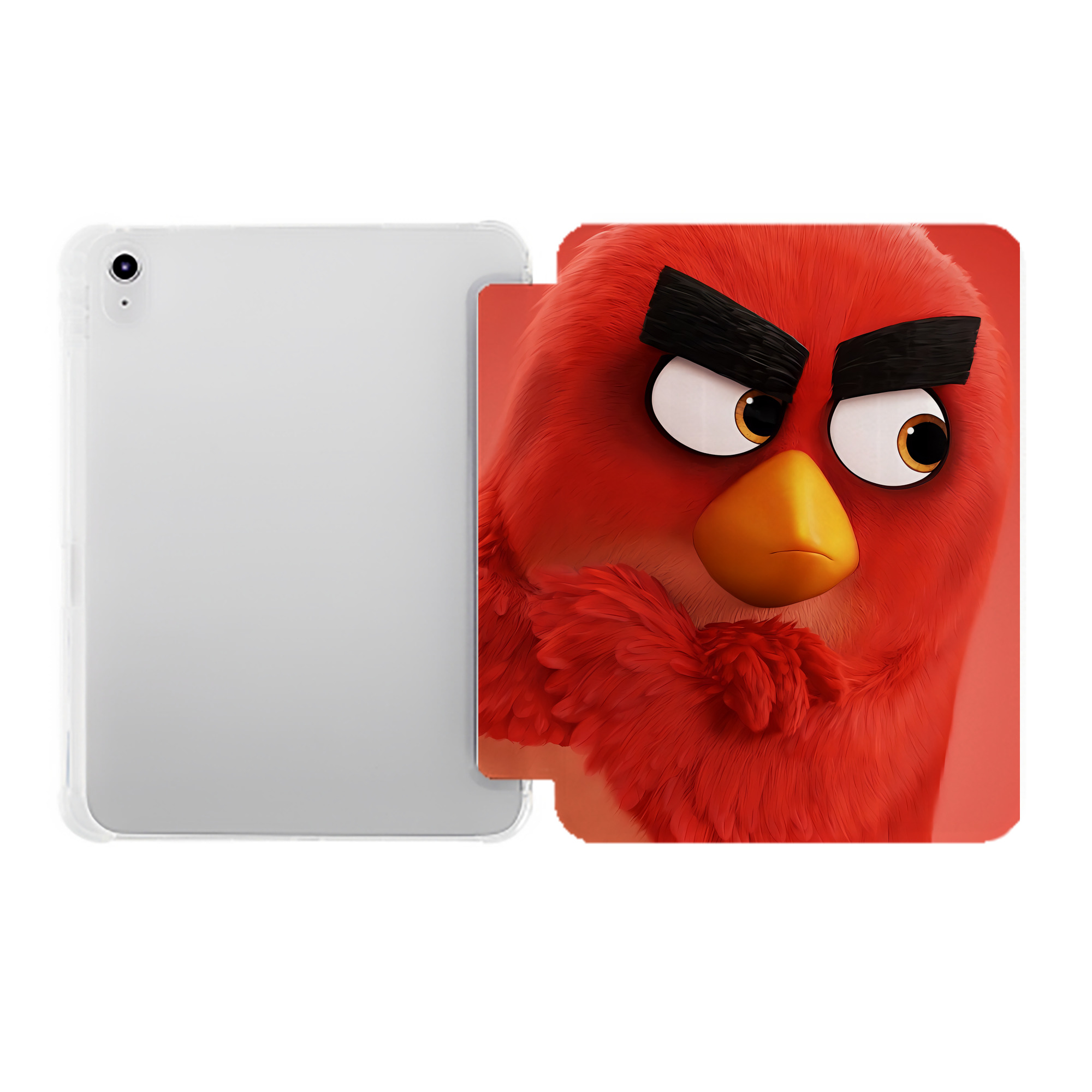（画像用） Angry Birds アングリーバード IPad ケース ペン収納付き 三つ折りスタンド PUレザー×シリコン 対応機種9.5/10.5/10.9インチ